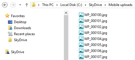 SkyDrive - File Explorer